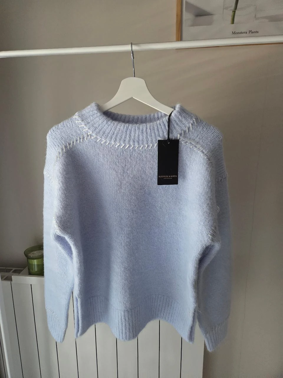 Suéter azul pastel suave de lana de alpaca cocoon • scotch & soda • S • Nuevo – photo 2